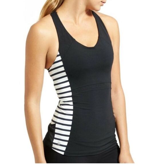 Athleta Stripe Ace Racer Tank Size Small - Picture 1 of 6